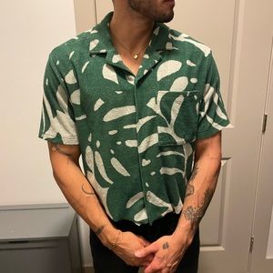 Cropped Relaxed Fit Terry Shirt